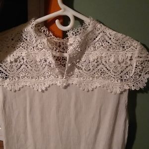 Cream color pleated shirt